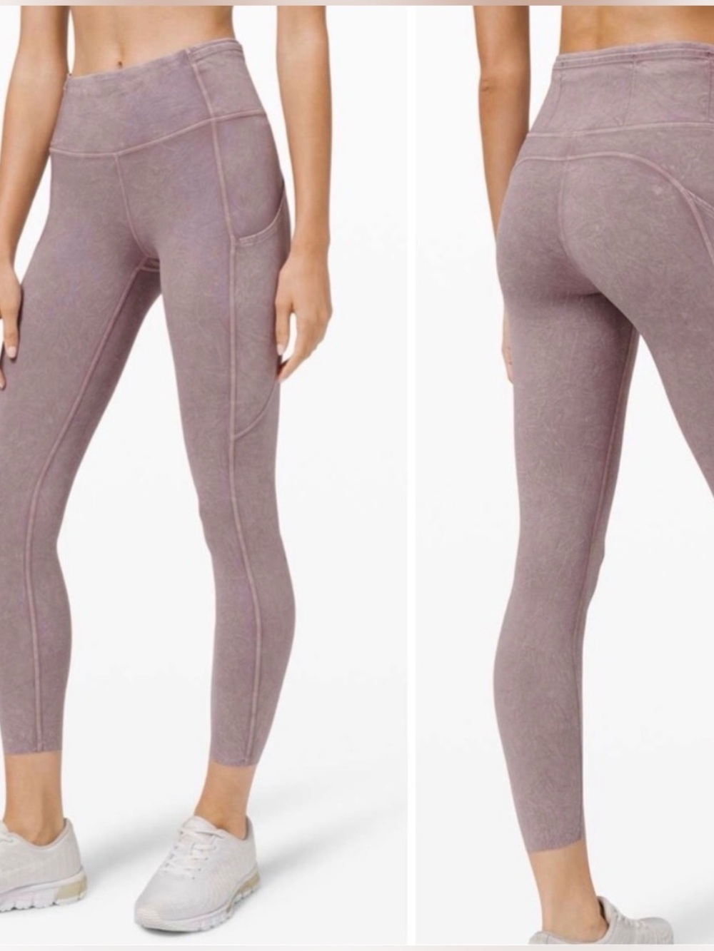 Lululemon Fast and Free ll Tight Ice Dye Wash Violet Verbena Size 8